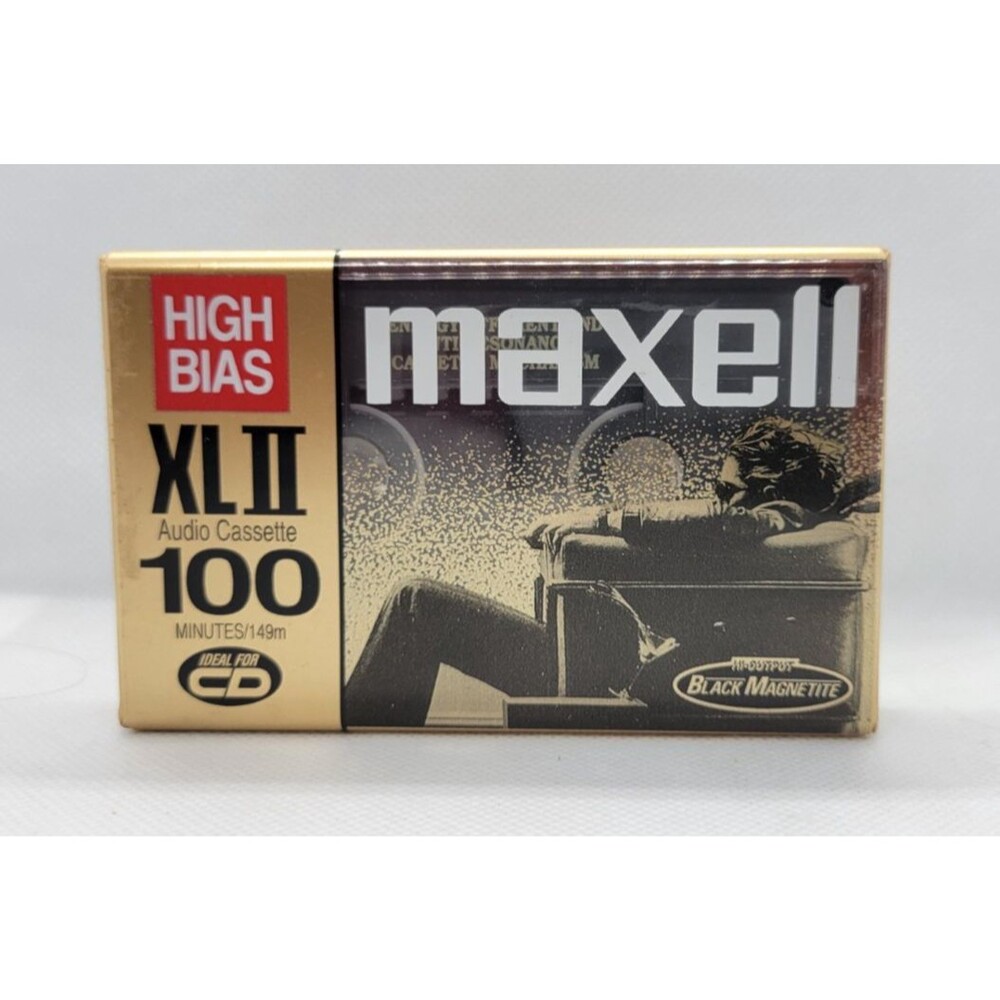 Maxell XL II 100 Minutes Black Magnette High Bias Blank Cassette - NEW/SEALED